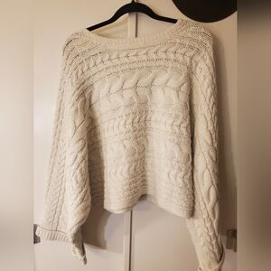 Storia Cable Knit Sweater - Cream - WOMANS SIZE MEDIUM